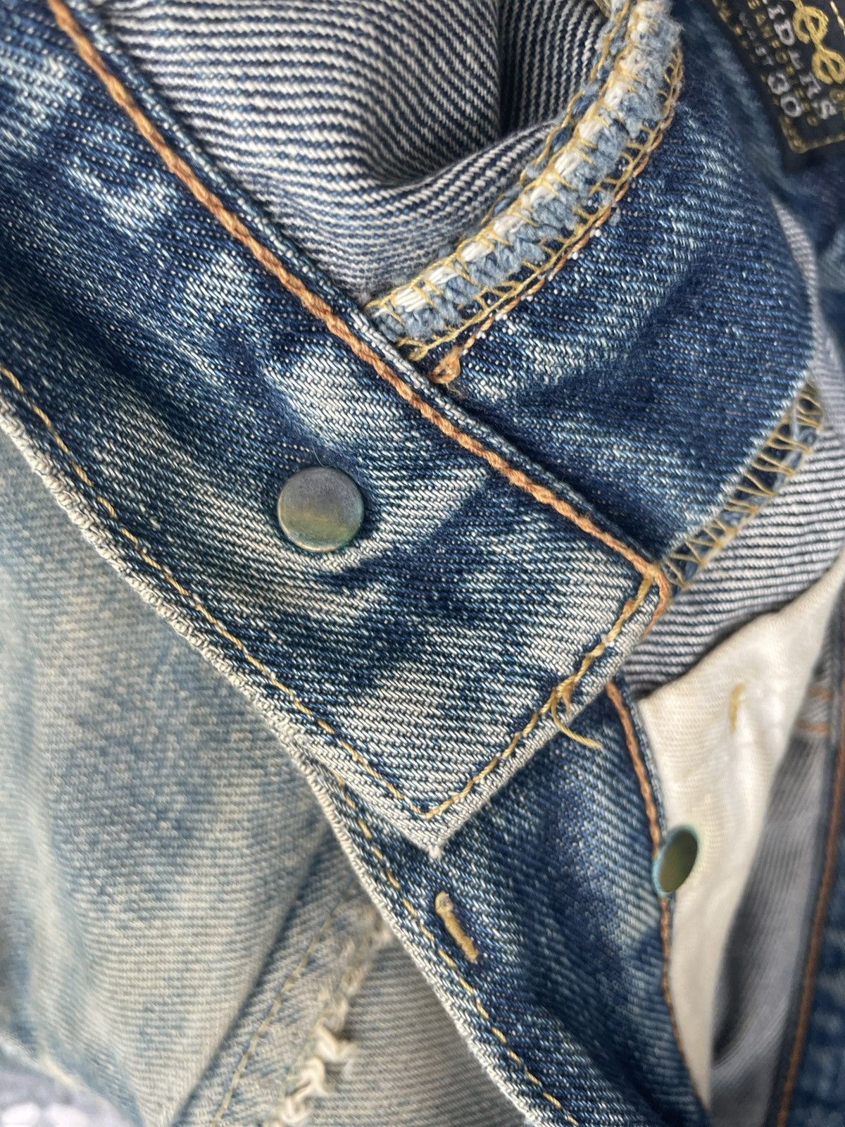 Lee Vintage Lee Riders 505 Selvedge Distresed & Rework Size US 31 - 18 Thumbnail
