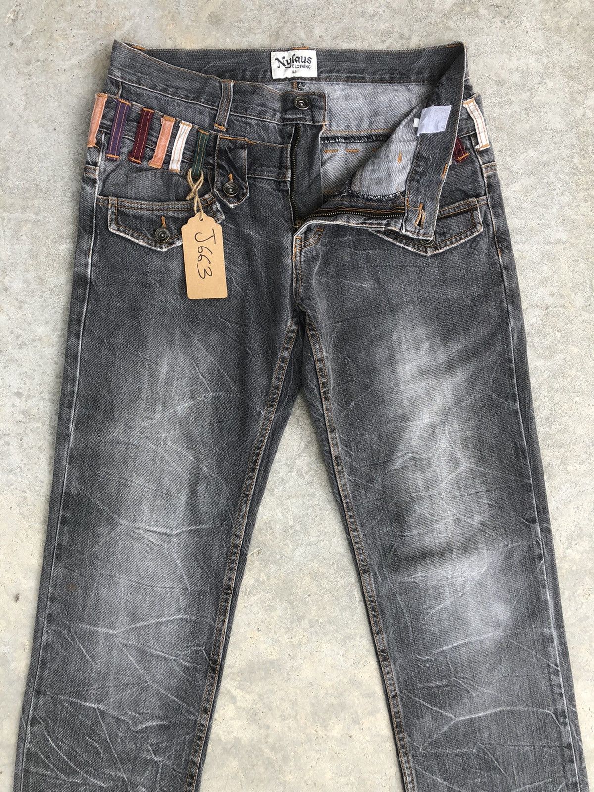 Hysteric Glamour Japanese Nylaus Double Waist Distressed Jeans Size US 31 - 3 Thumbnail
