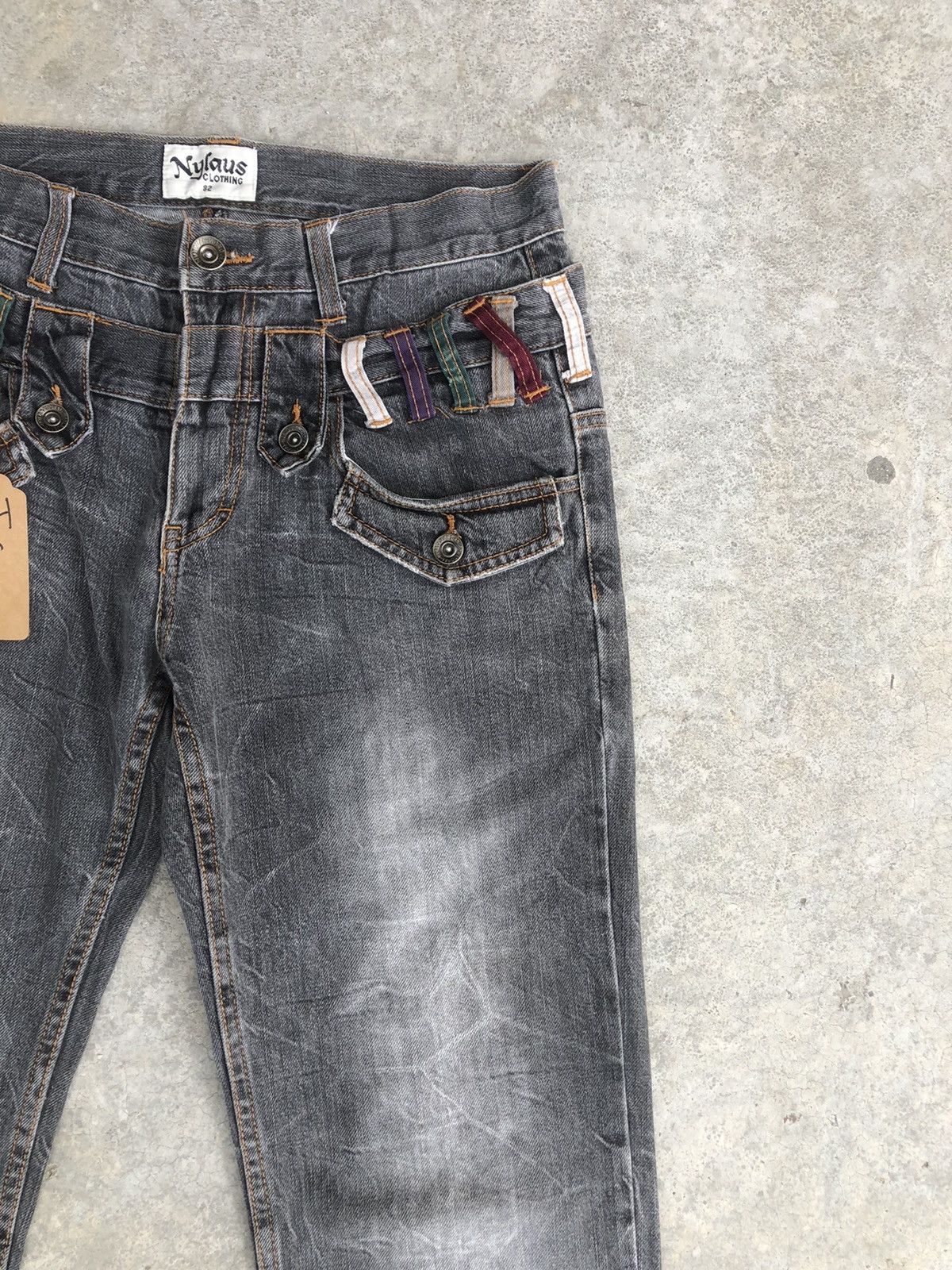 Hysteric Glamour Japanese Nylaus Double Waist Distressed Jeans Size US 31 - 5 Thumbnail