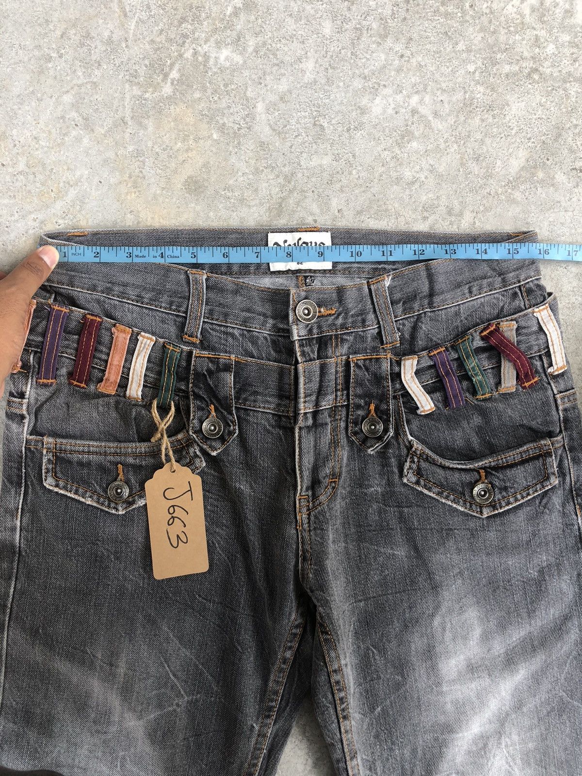 Hysteric Glamour Japanese Nylaus Double Waist Distressed Jeans Size US 31 - 16 Thumbnail