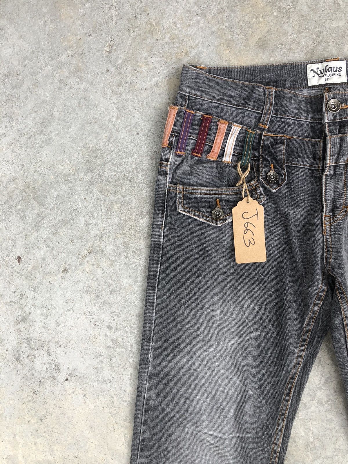 Hysteric Glamour Japanese Nylaus Double Waist Distressed Jeans Size US 31 - 4 Thumbnail