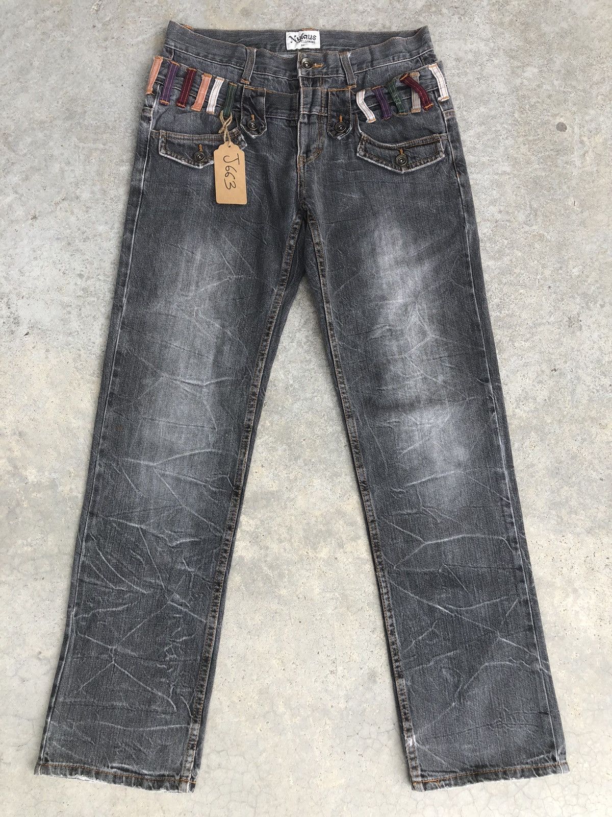 Hysteric Glamour Japanese Nylaus Double Waist Distressed Jeans Size US 31 - 1 Thumbnail