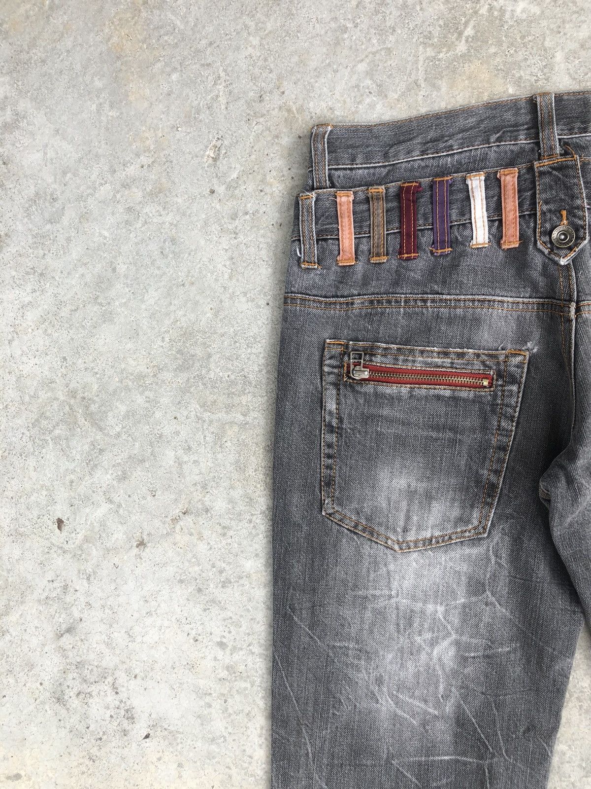 Hysteric Glamour Japanese Nylaus Double Waist Distressed Jeans Size US 31 - 9 Thumbnail