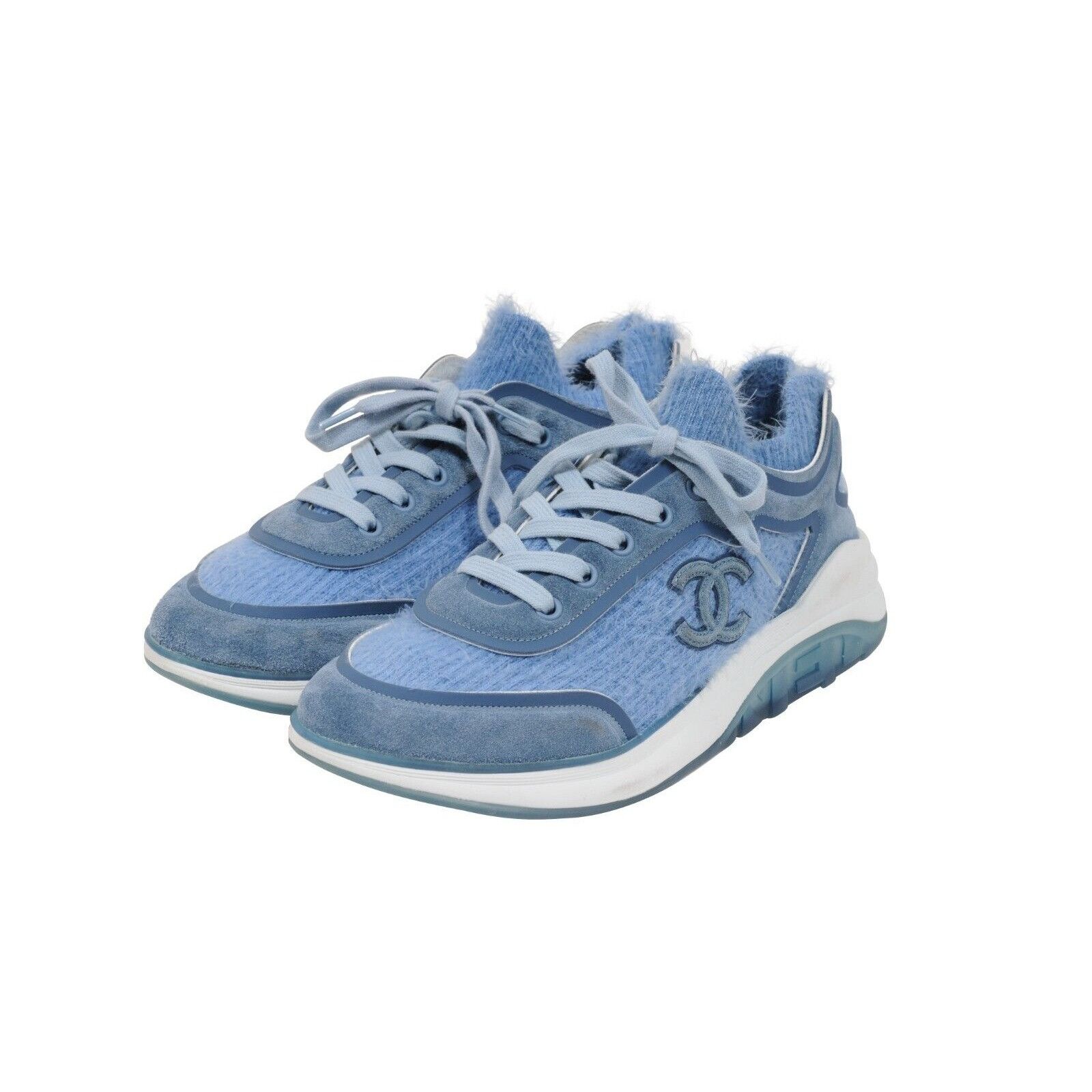 Chanel Blue Cashmere Sport Sprint Sneakers Size US 8 / IT 38 - 3 Thumbnail