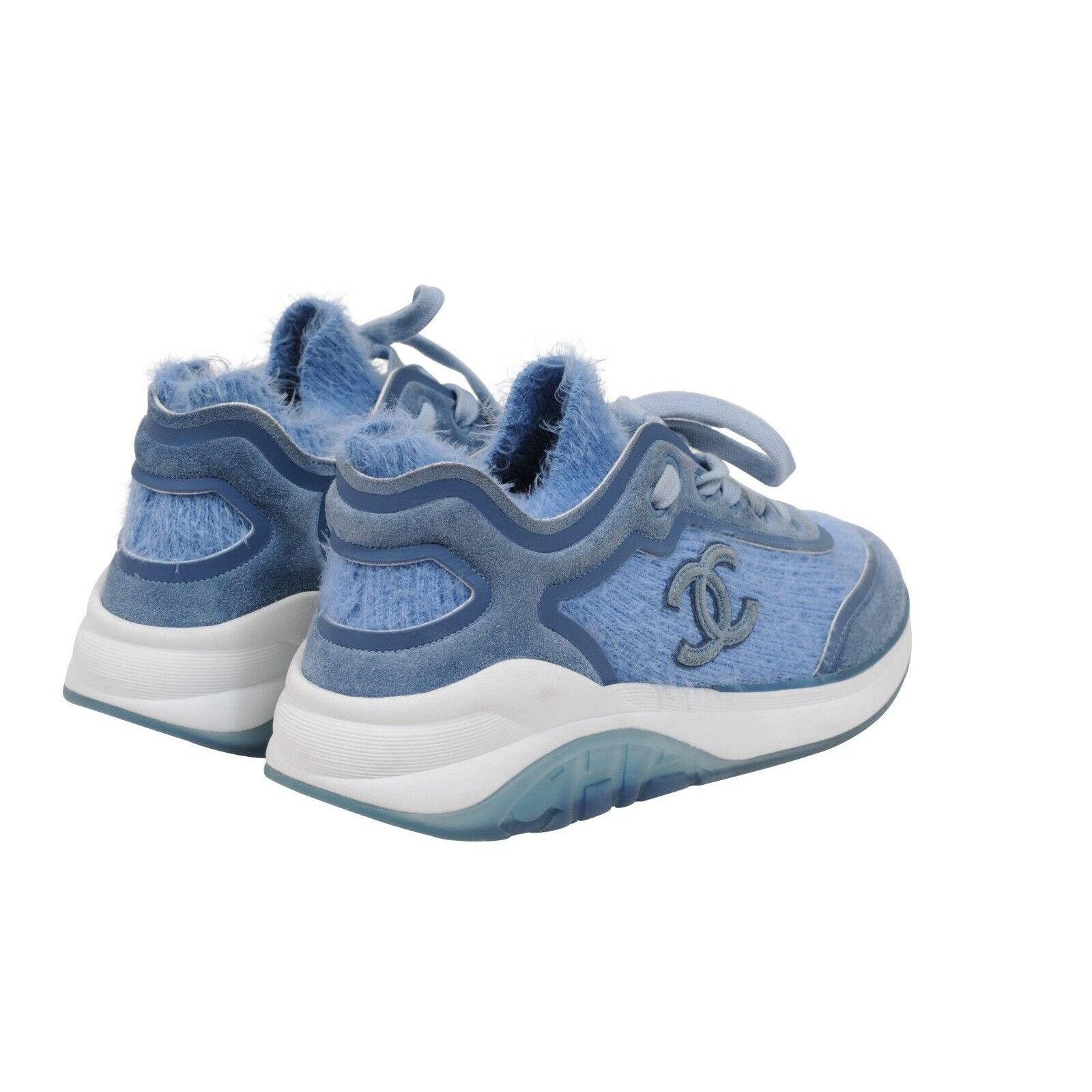 Chanel Blue Cashmere Sport Sprint Sneakers Size US 8 / IT 38 - 7 Thumbnail