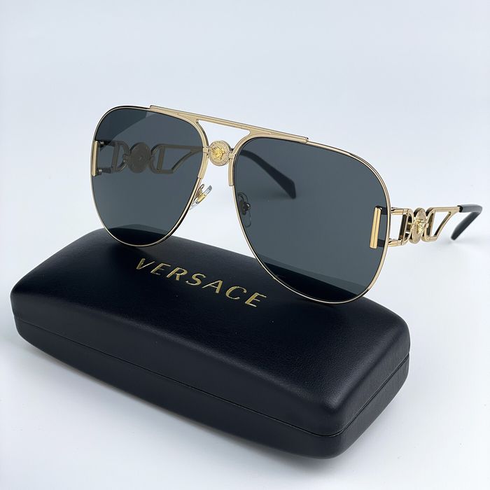 Versace NEW Versace VE2255 100287 Metal Pilot Unisex Sunglasses | Grailed