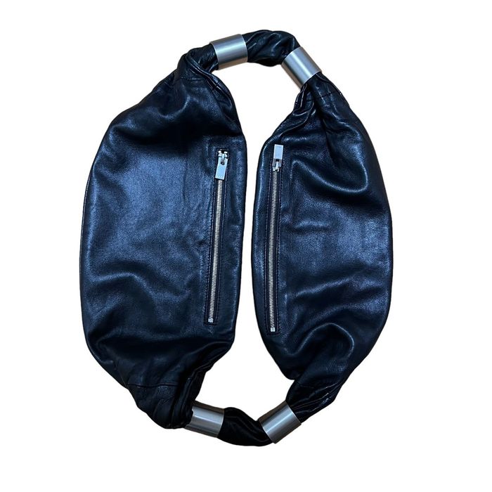 1017 ALYX 9SM 1017 ALYX 9SM black leather double body bag | Grailed