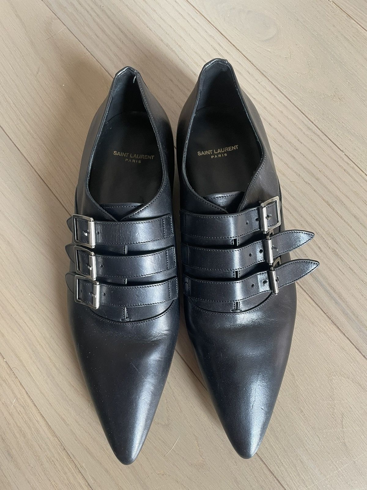 Saint Laurent Paris YSL Monk Strap Shoes Sample | Grailed