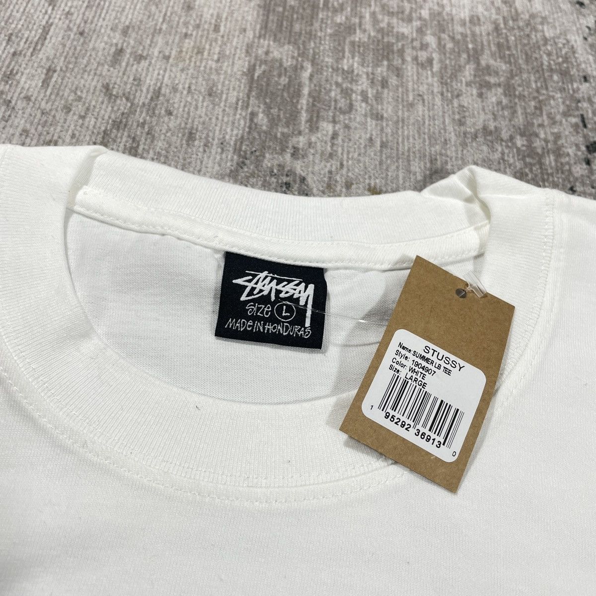 Stussy STUSSY SUMMER LB 23 TEE WHITE // LARGE Size US L / EU 52-54 / 3 - 4 Thumbnail