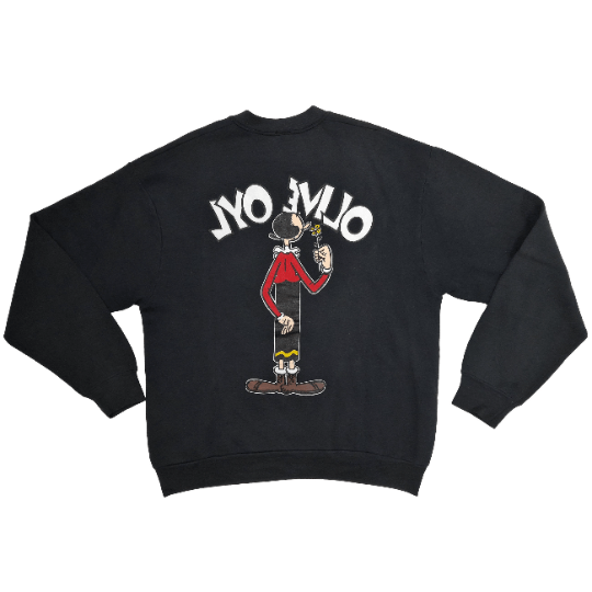 Other Vintage 90s Trashed OLIVE OLY Popeye Mirror Print Pullover Size US M / EU 48-50 / 2 - 2 Thumbnail