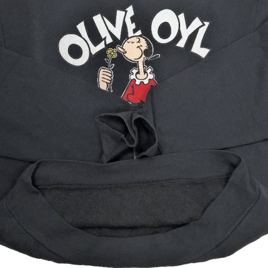 Other Vintage 90s Trashed OLIVE OLY Popeye Mirror Print Pullover Size US M / EU 48-50 / 2 - 3 Thumbnail