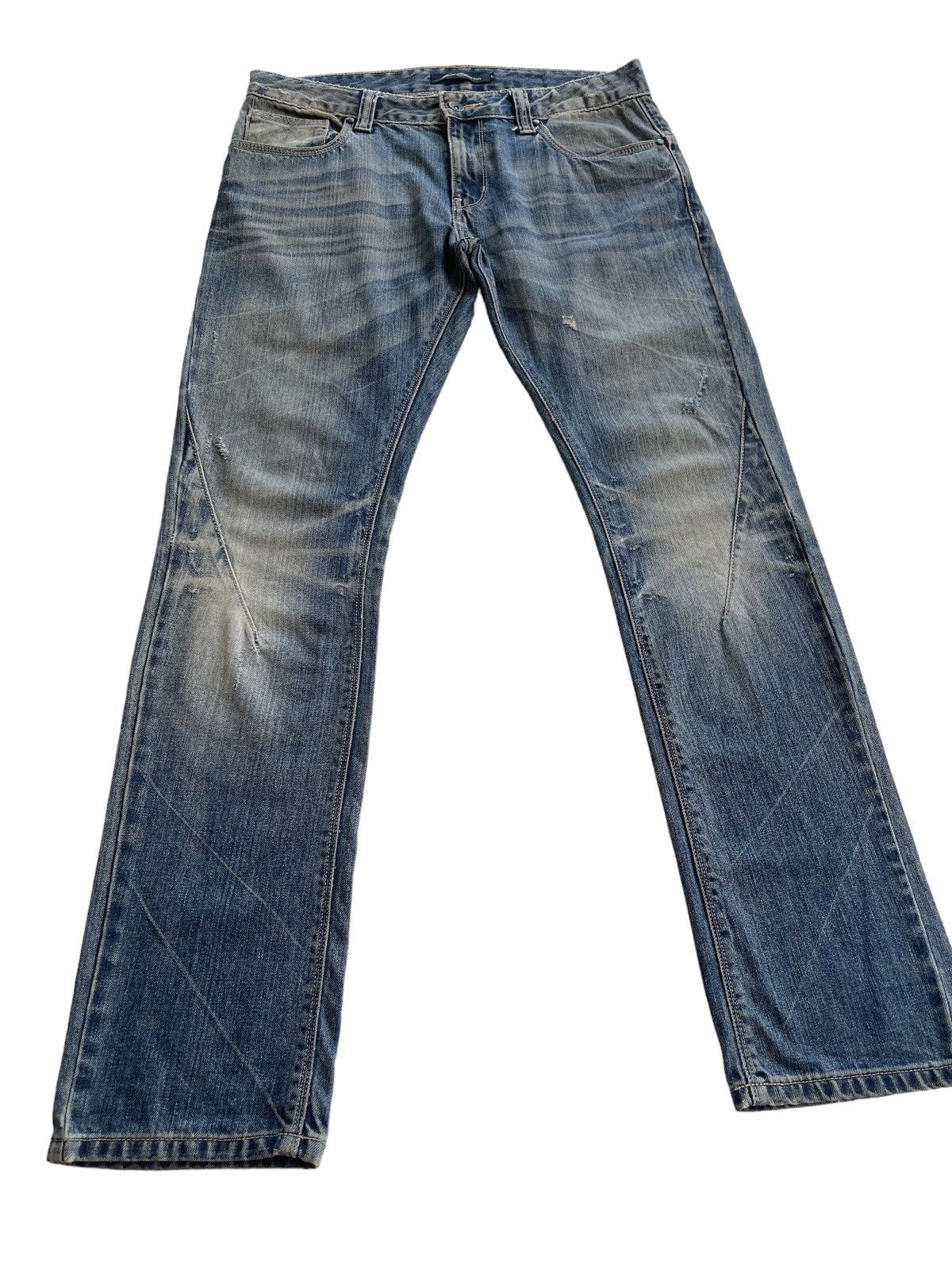 Japanese Brand Vintage Distressed Tapered Rusty Denim Size US 34 / EU 50 - 7 Thumbnail