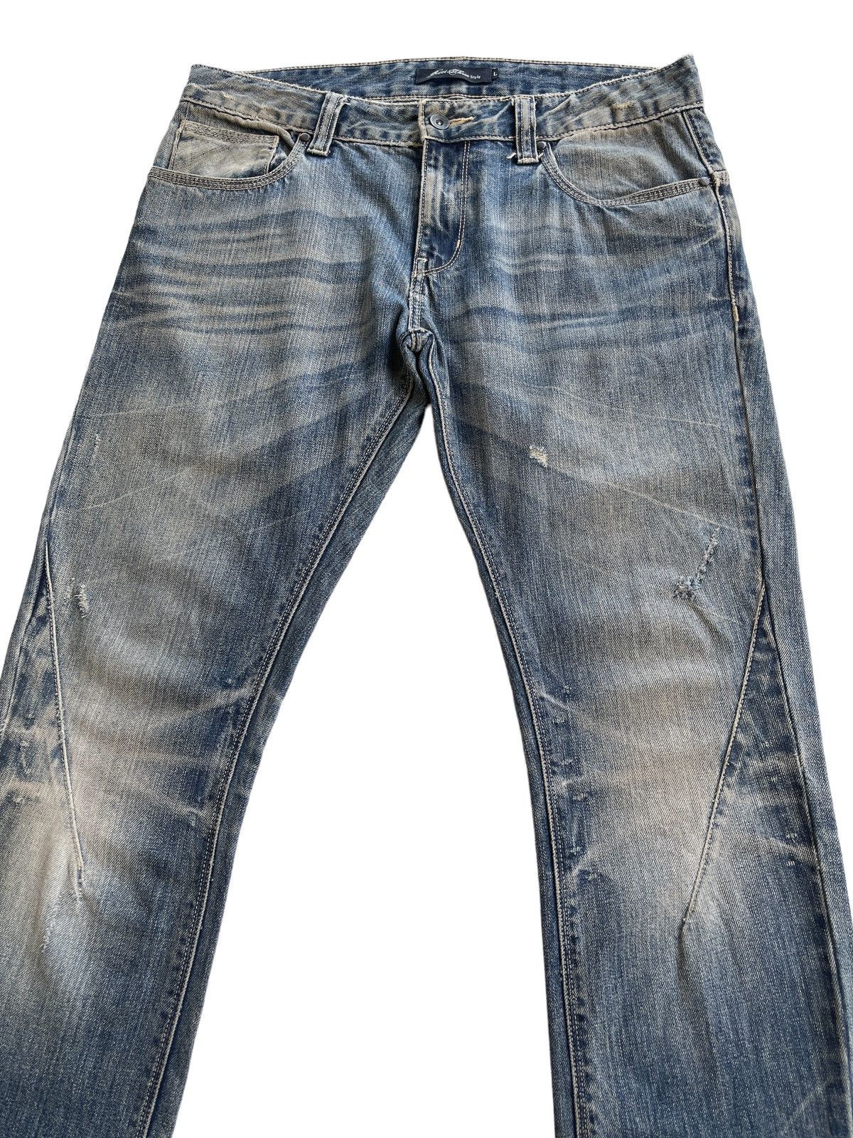 Japanese Brand Vintage Distressed Tapered Rusty Denim Size US 34 / EU 50 - 5 Thumbnail