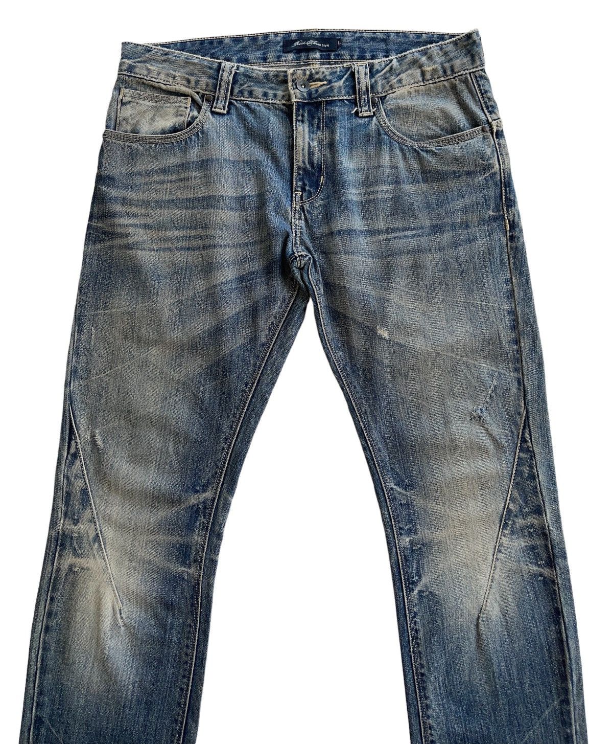 Japanese Brand Vintage Distressed Tapered Rusty Denim Size US 34 / EU 50 - 3 Thumbnail