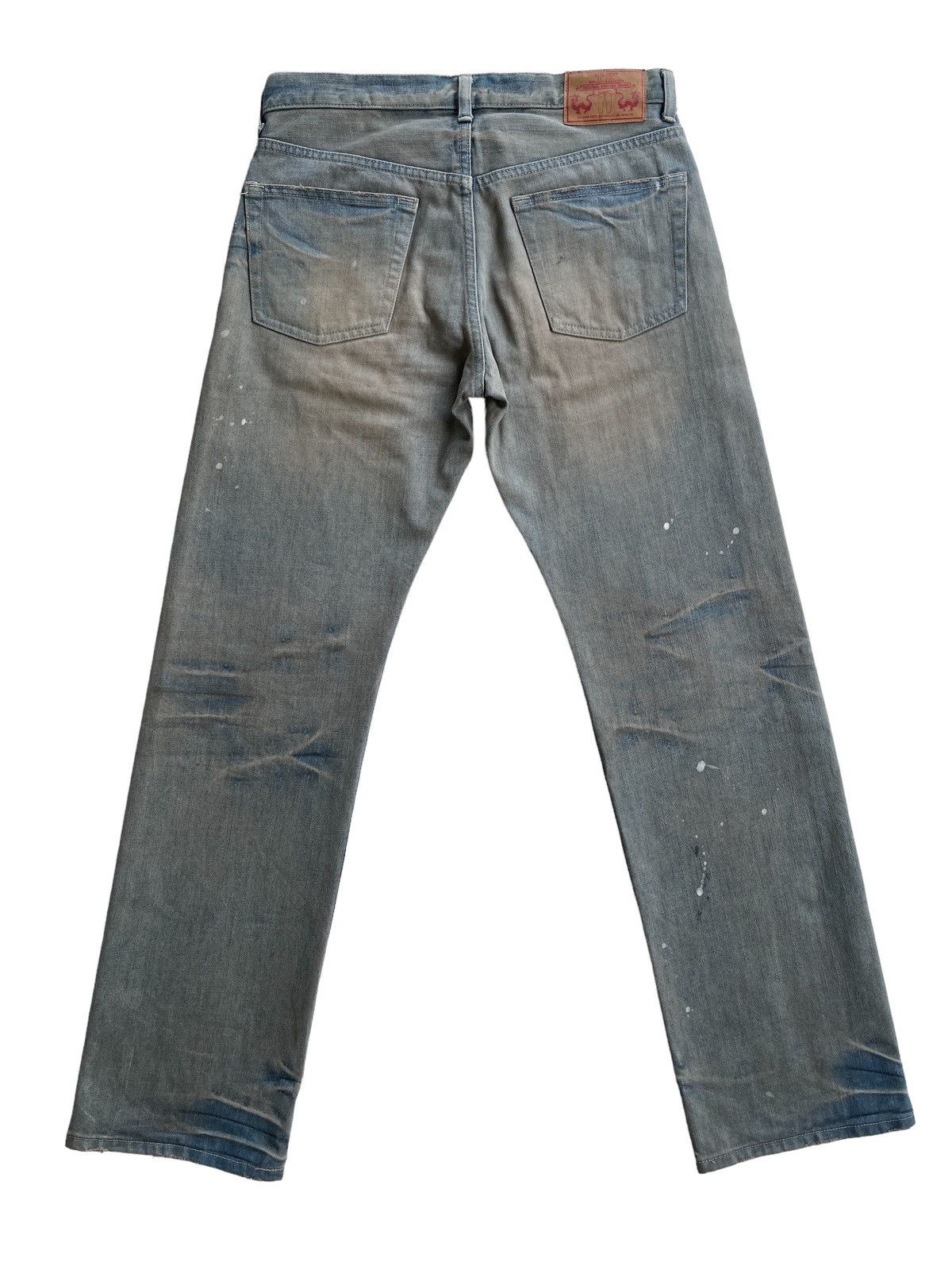 Japanese Brand Takeo Kikuchi Straight Dirty Mudd Denim Pants Size US 31 - 2 Thumbnail
