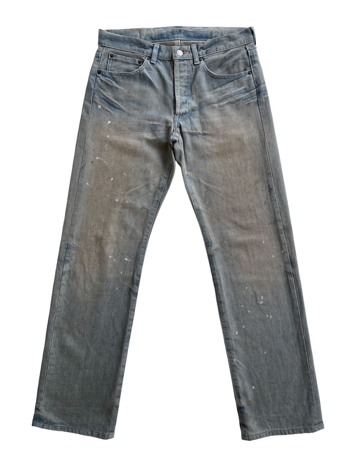 Takeo Kikuchi Straight Dirty Mudd Denim Pants