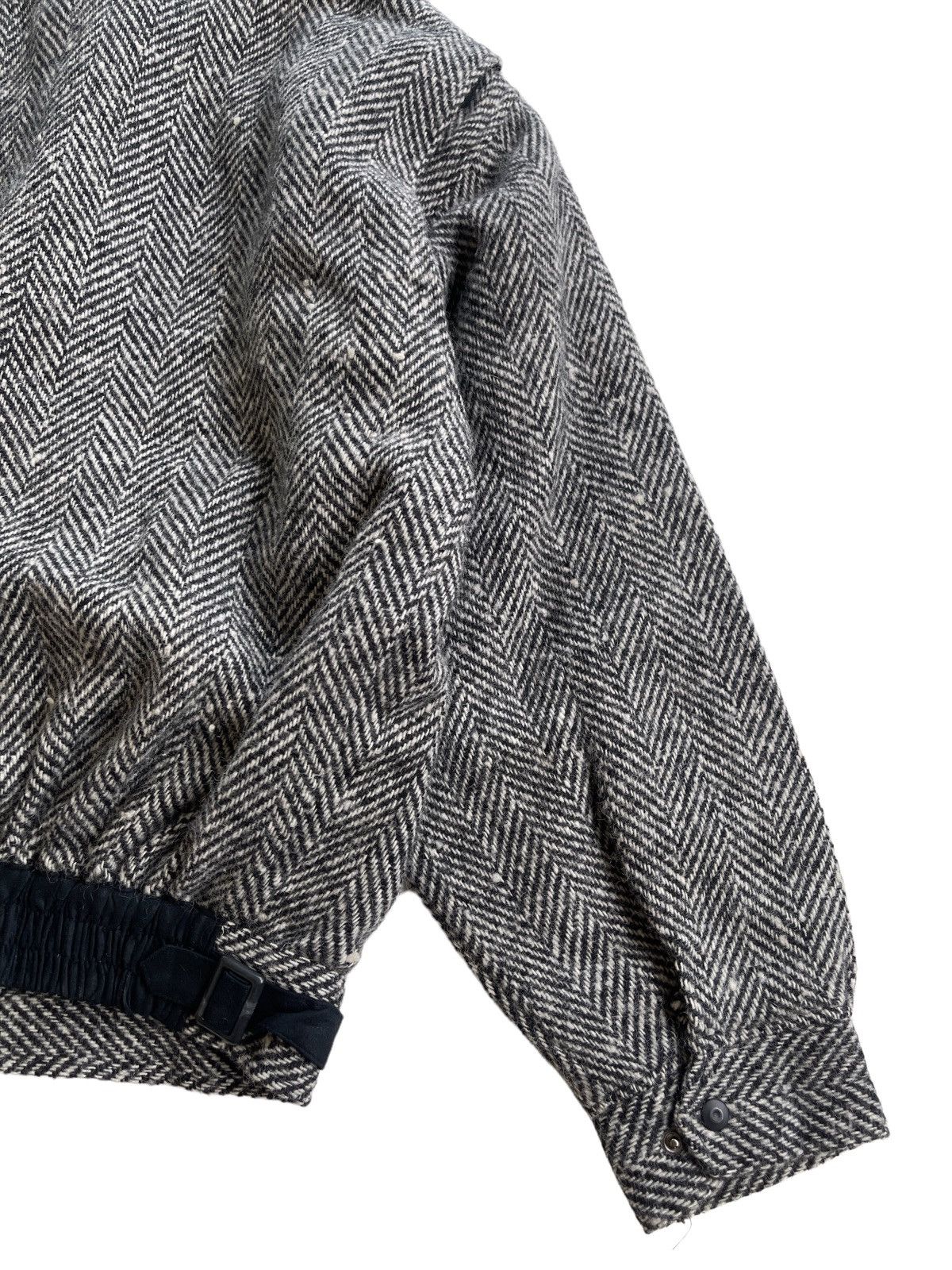 Japanese Brand Vintage Herringbone Wool Bomber Jacket Size US L / EU 52-54 / 3 - 11 Thumbnail