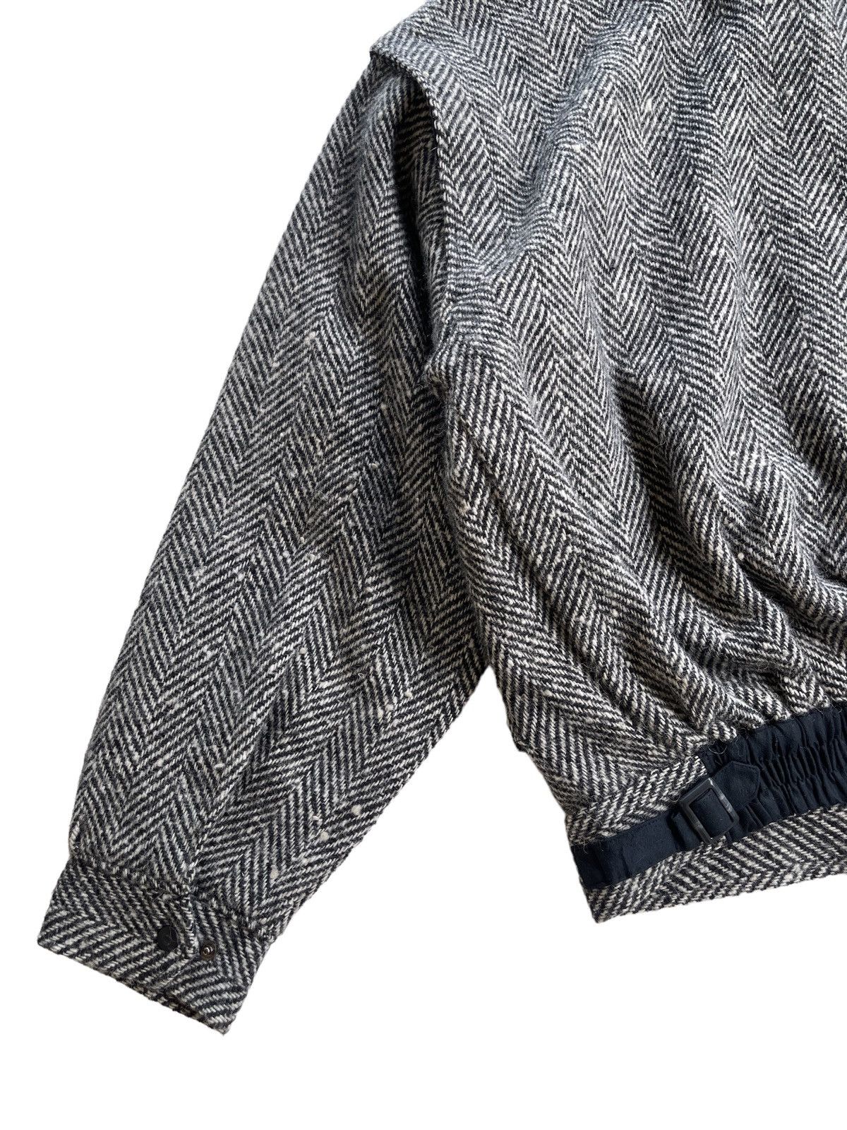 Japanese Brand Vintage Herringbone Wool Bomber Jacket Size US L / EU 52-54 / 3 - 10 Thumbnail