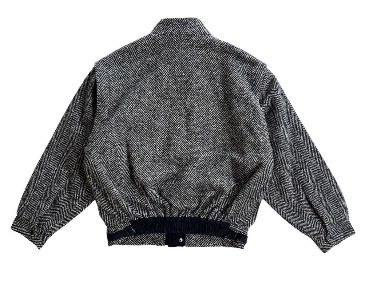 Japanese Brand Vintage Herringbone Wool Bomber Jacket Size US L / EU 52-54 / 3 - 7 Thumbnail