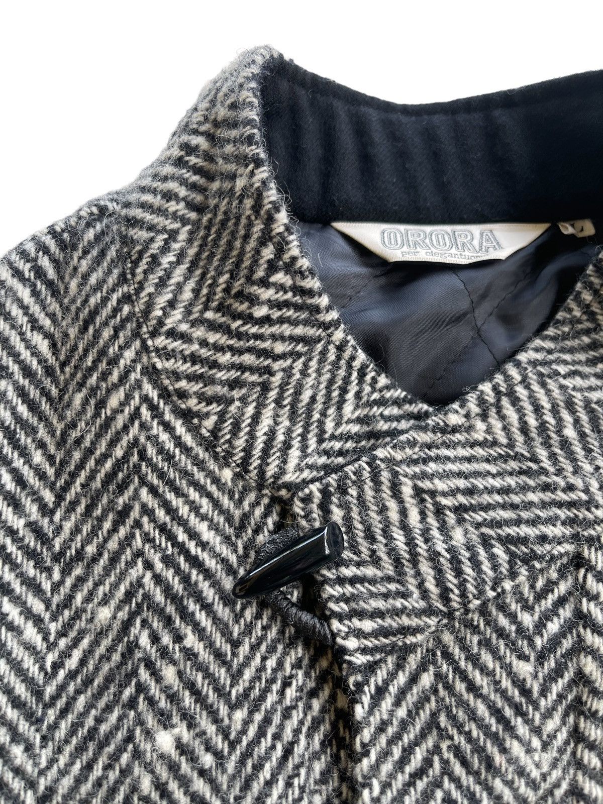 Japanese Brand Vintage Herringbone Wool Bomber Jacket Size US L / EU 52-54 / 3 - 13 Thumbnail