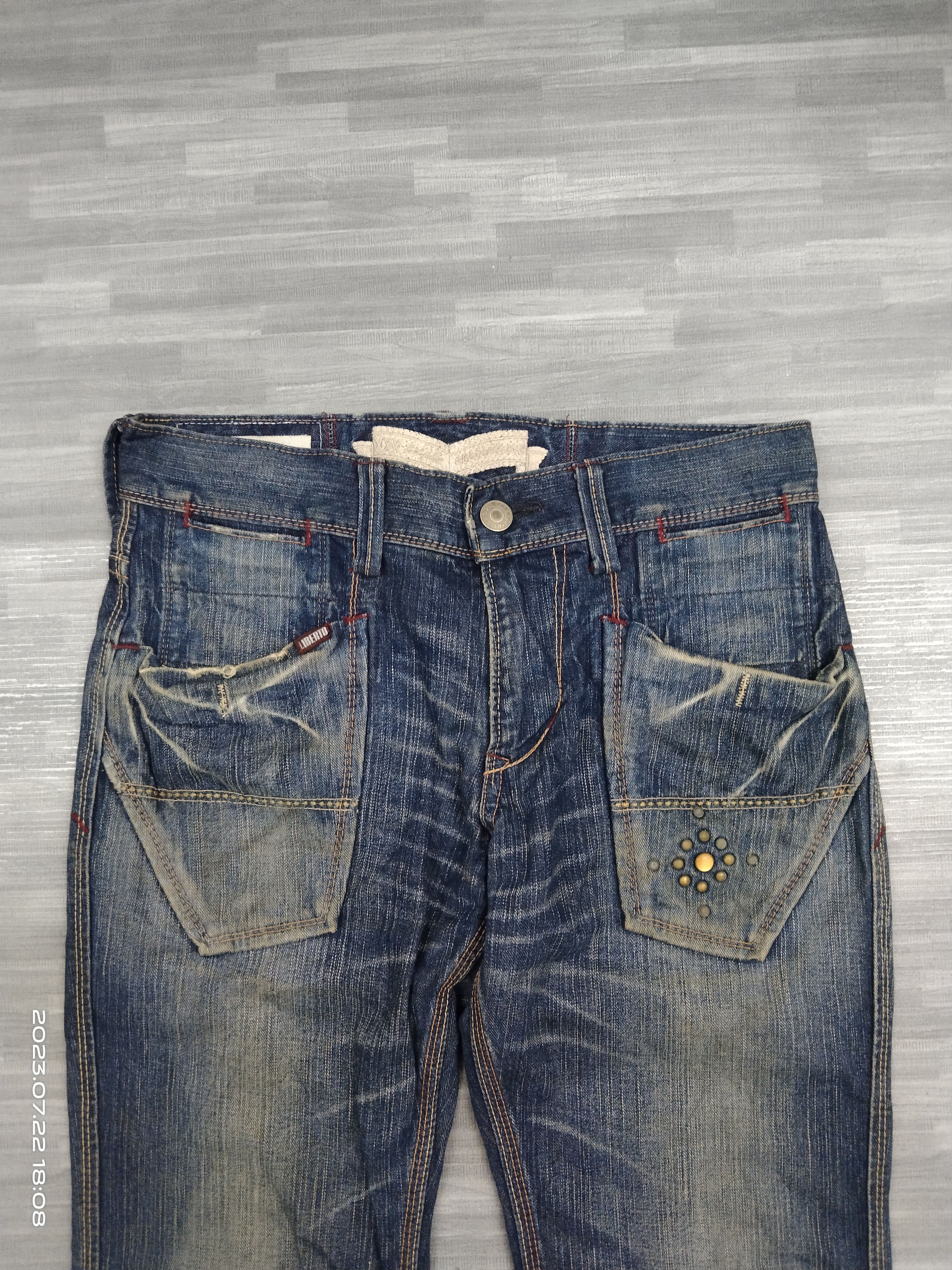 Japanese Brand FLARE SICK STUDDED LIBERTO DENIM PANTS Size US 31 - 4 Thumbnail