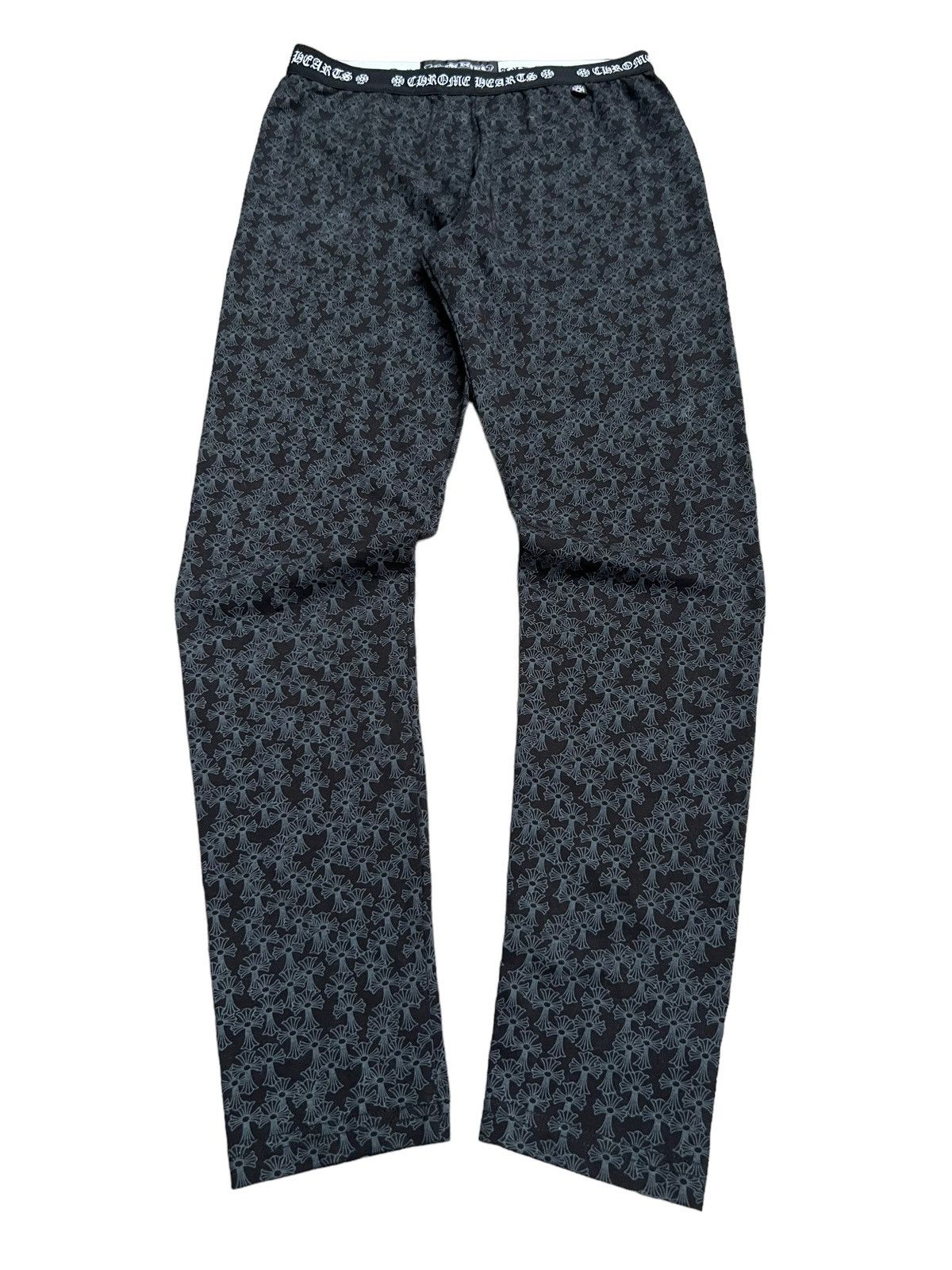 image of Chrome Hearts Multi Cross Logo Legging in Black, Women's (Size 27)