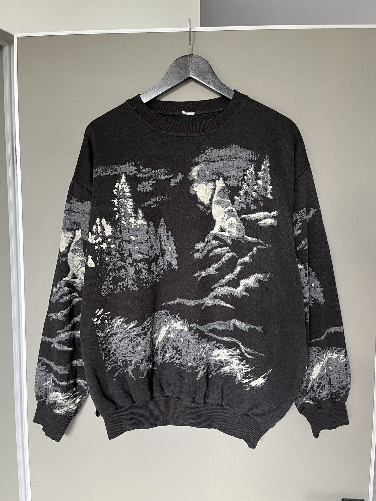 Vintage WOLFS Overprinted Italy Sweatshirt Yohji Yamamoto