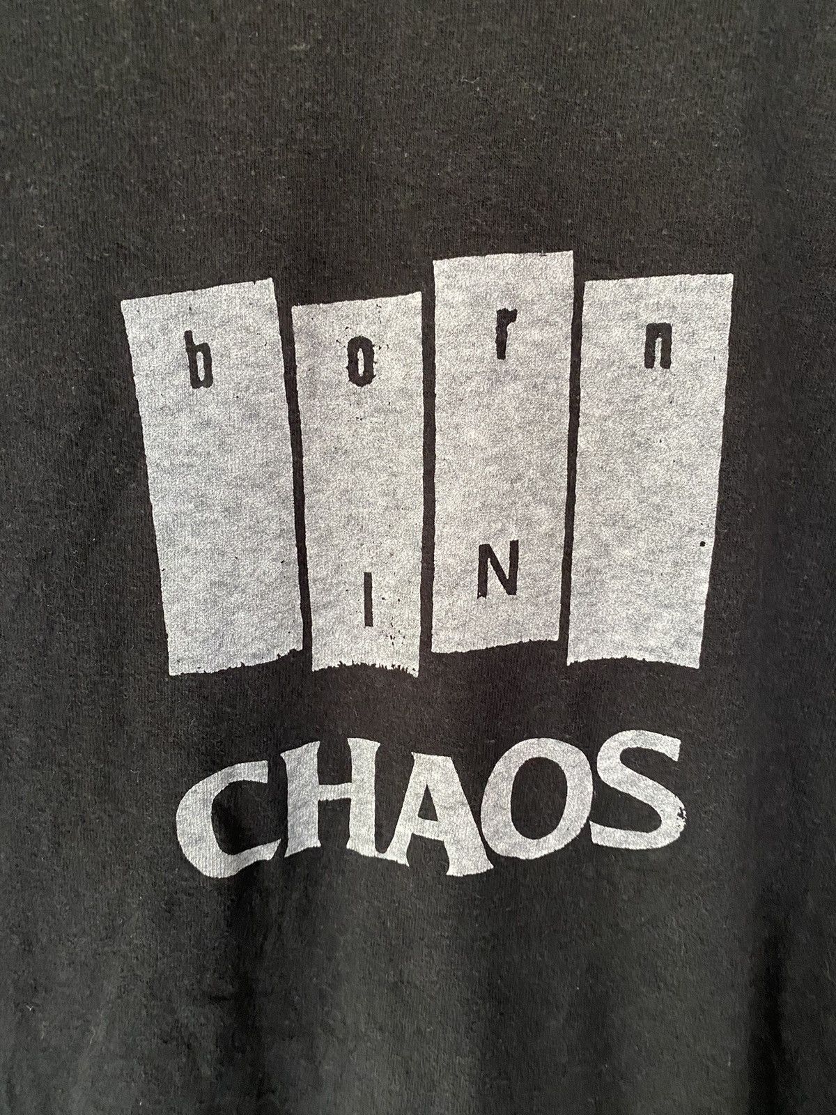 Japanese Brand Vtg Connecters BORN IN CHAOS Black Flag Raf simons logo Size US M / EU 48-50 / 2 - 4 Thumbnail