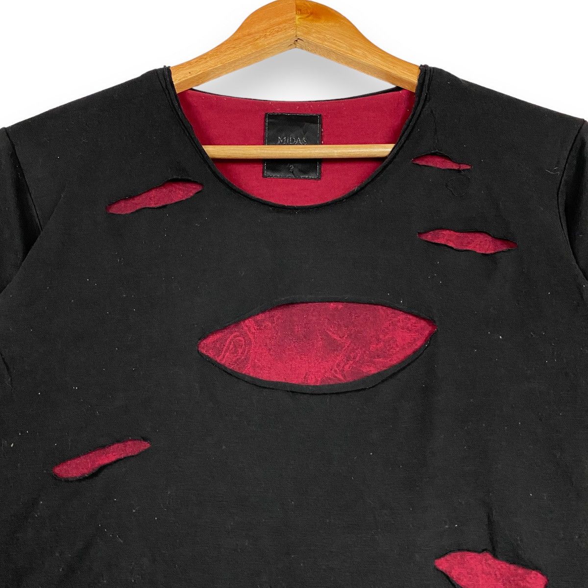 Japanese Brand Japanese Brand MIDAS Double Layer Punk Gothic Rips Tee Size US S / EU 44-46 / 1 - 4 Thumbnail