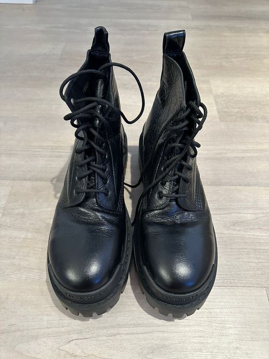 Balenciaga Wrinkled Leather Strike Boots | Grailed