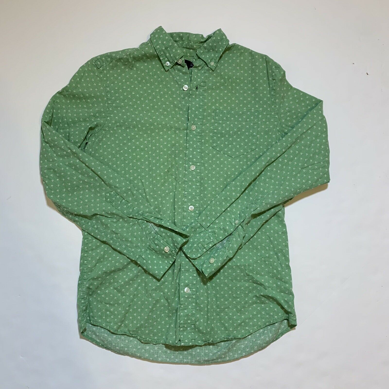 Gap Gap Button-Down Men's Green Classic Fit Palm Trees Shirt Size US XS / EU 42 / 0 - 9 Thumbnail