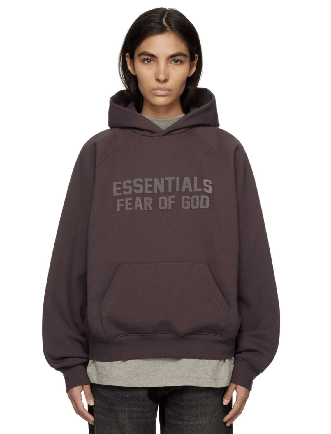 image of Essentials Hoodie Plum Ss23, Men's (Size Large)