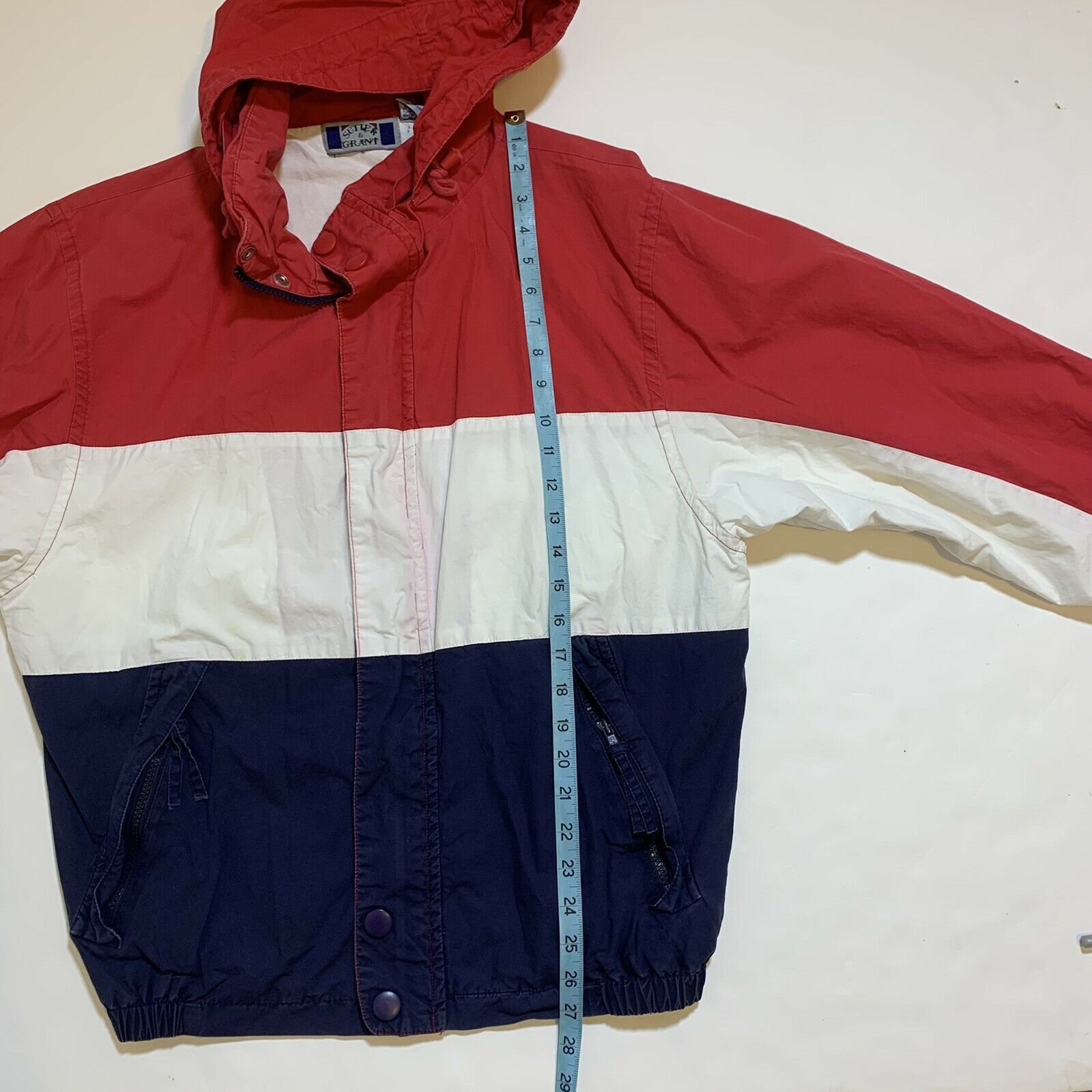 Vintage Vintage 90s Sutter & Grant Hoodie Windbreaker Jacket S/M Size US S / EU 44-46 / 1 - 10 Thumbnail
