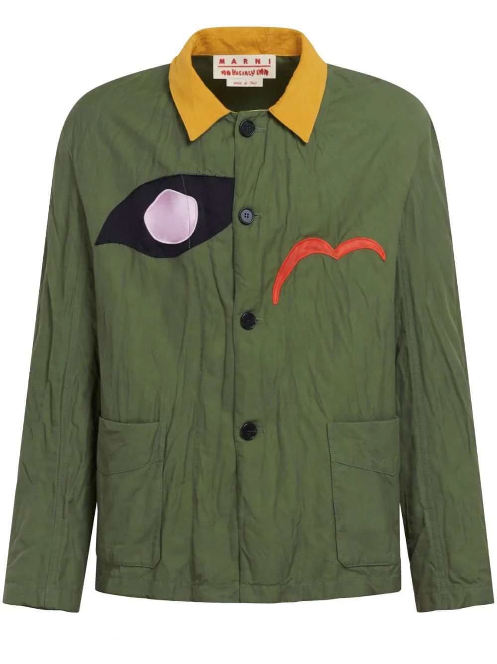 Marni o1s1v1r1oon Cotton Linen Covert Jacket in Stone Green | Grailed