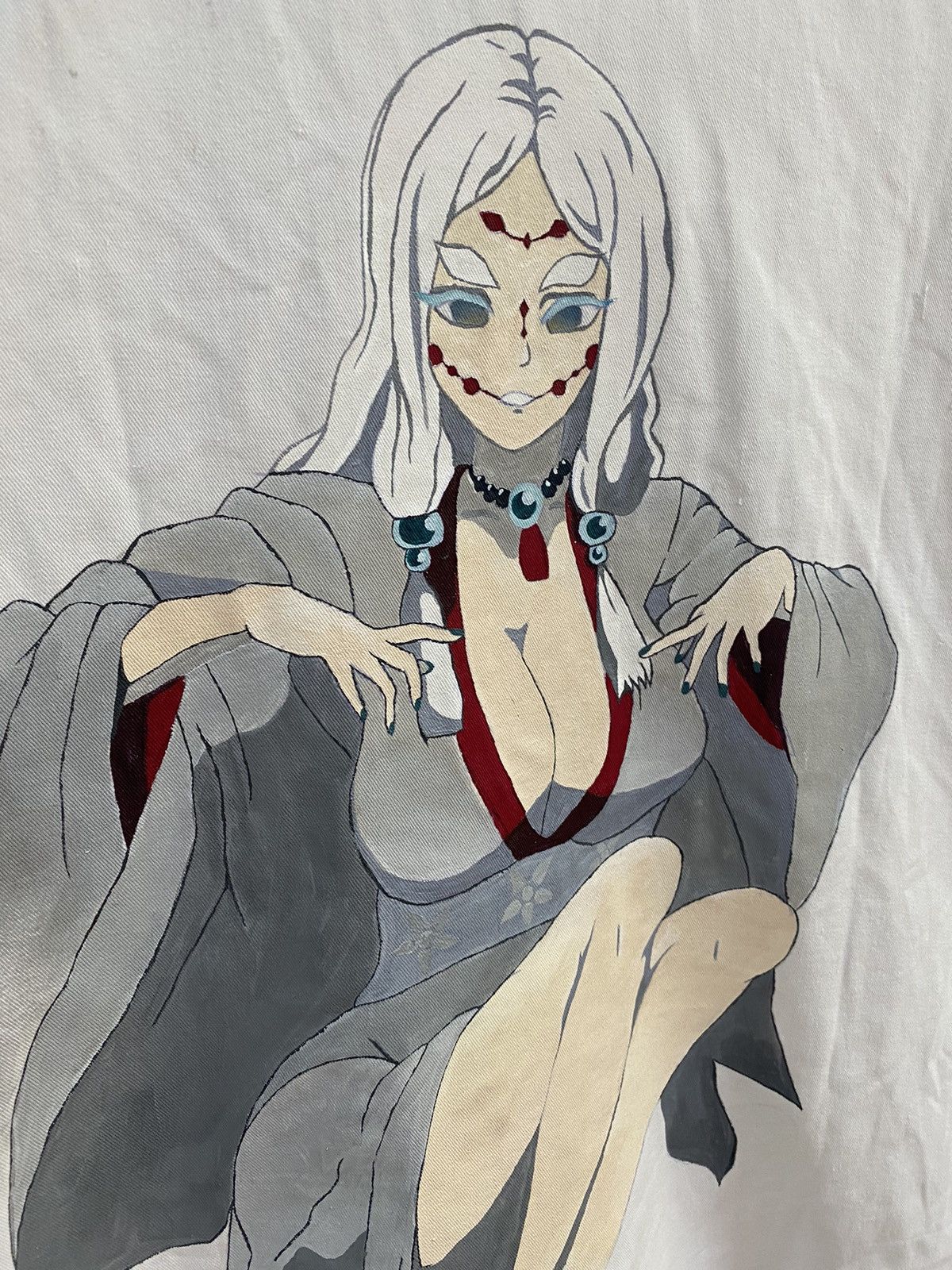 Anime × Vintage Custom Denim Vests Anima Demon Slayer Demon Spider Mother Size US S / EU 44-46 / 1 - 3 Thumbnail