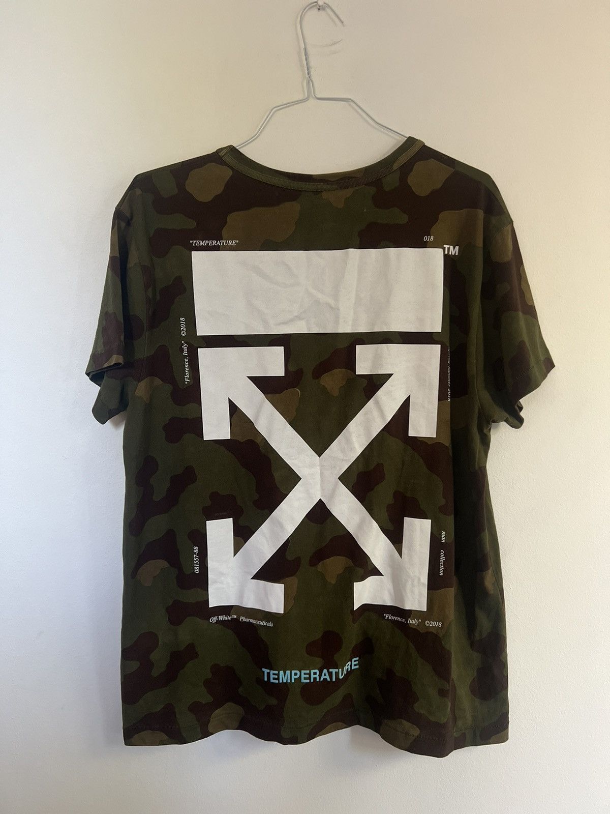 Off white shirt camo hotsell