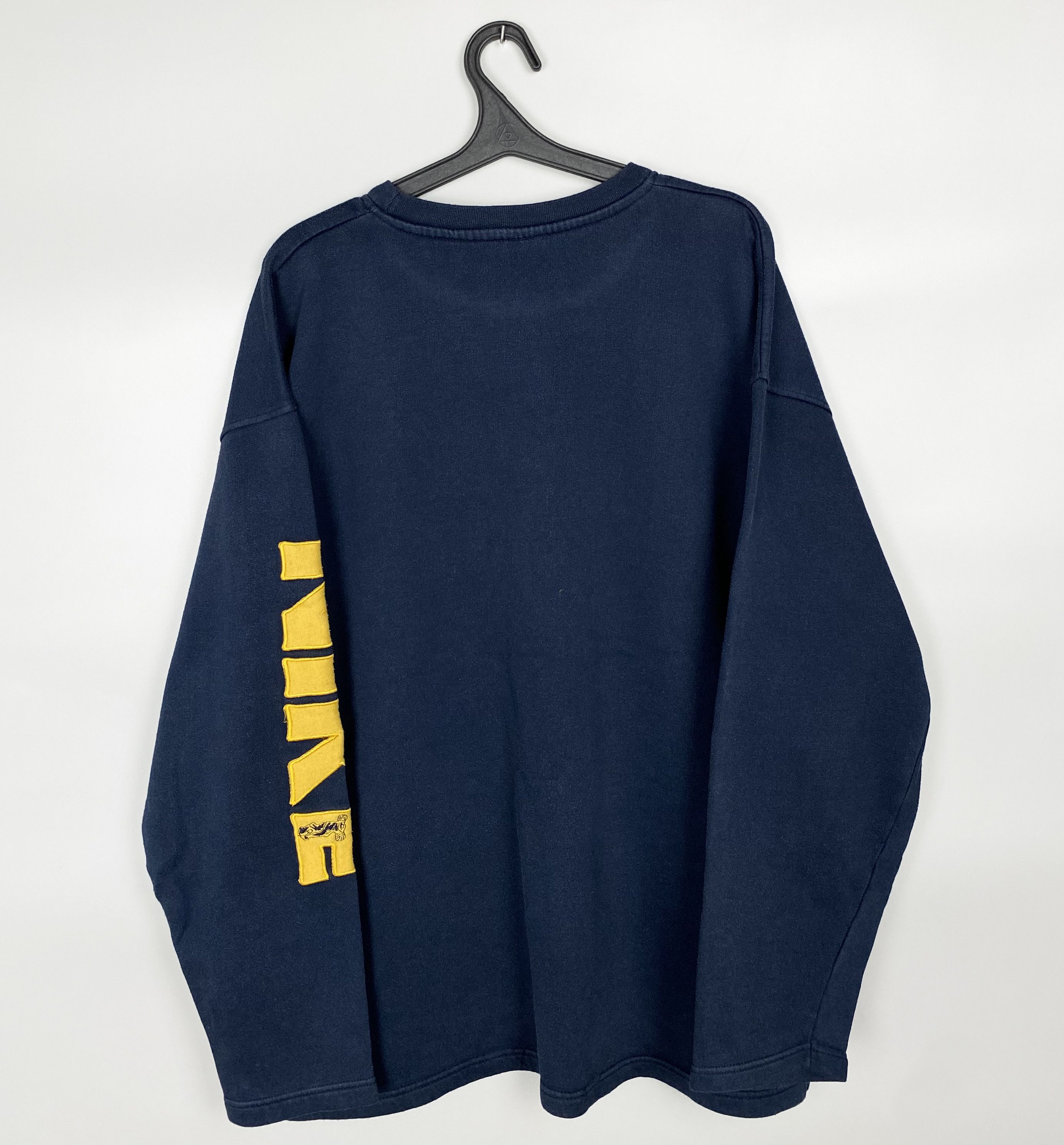 Nike Vintage NIKE Spellout Logo Navy Sweatshirt y2k Made Portugal Size US XXL / EU 58 / 5 - 7 Thumbnail