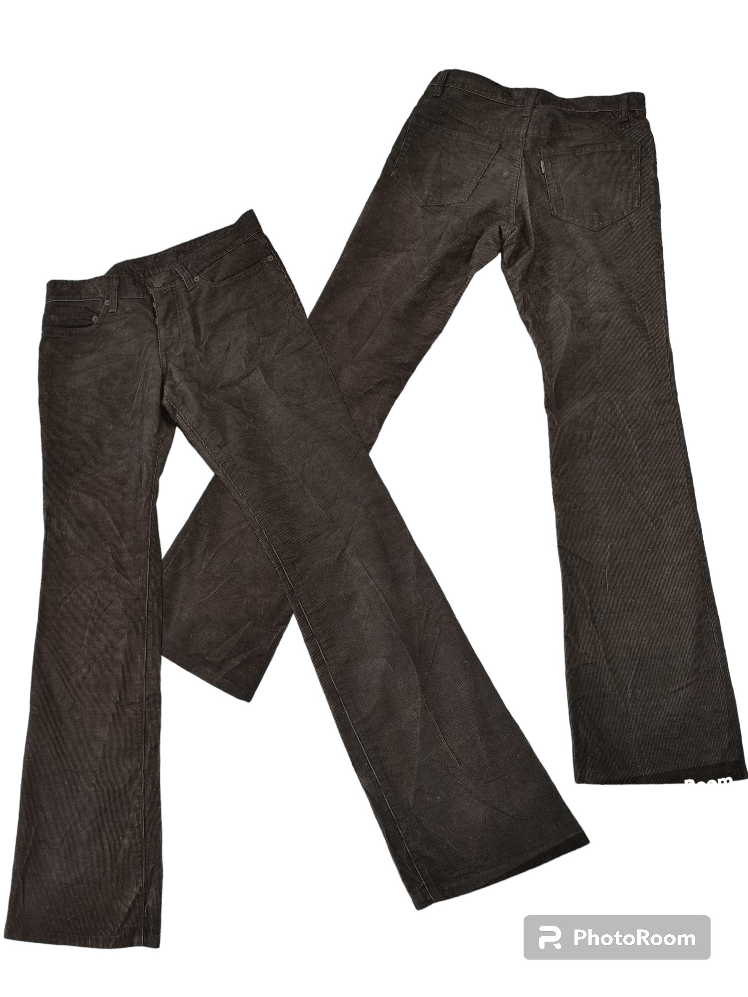 image of tornado Mart Corduroy Flare Jeans in Brown, Men's (Size 28)