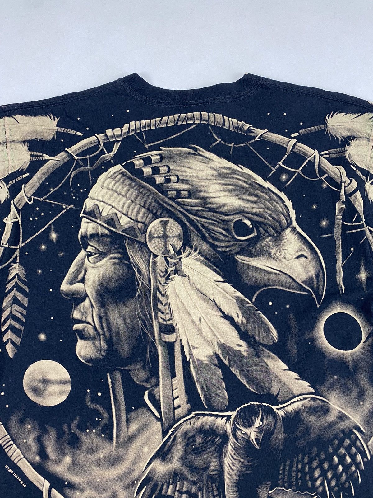 Liquid Blue × Vintage 1996 Vintage Liquid Blue Indian Over Print T-Shirt Size US XL / EU 56 / 4 - 10 Thumbnail