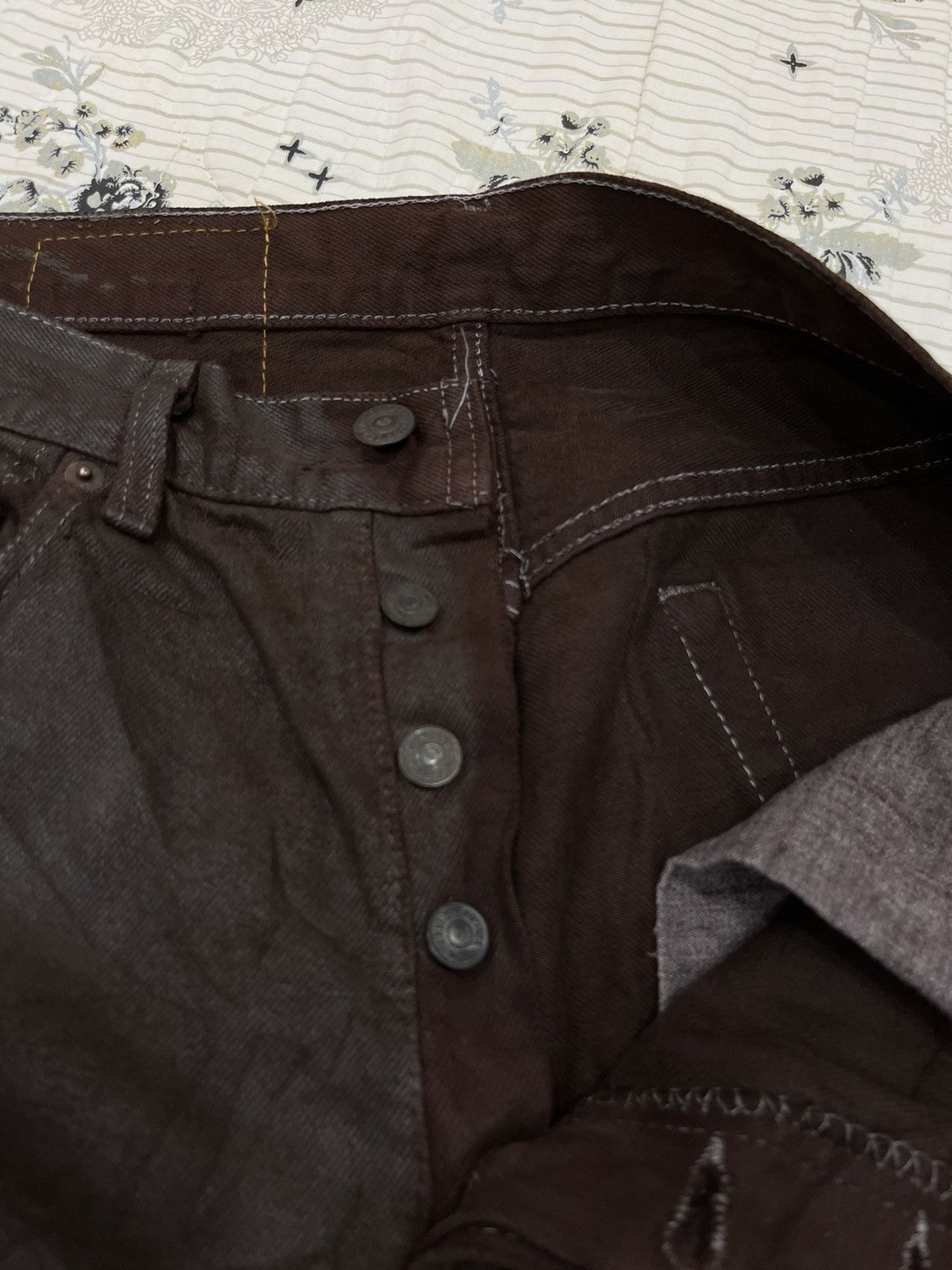 Levi's (Hh). VINTAGE LEVIS 501 WAXED Size US 31 - 17 Thumbnail