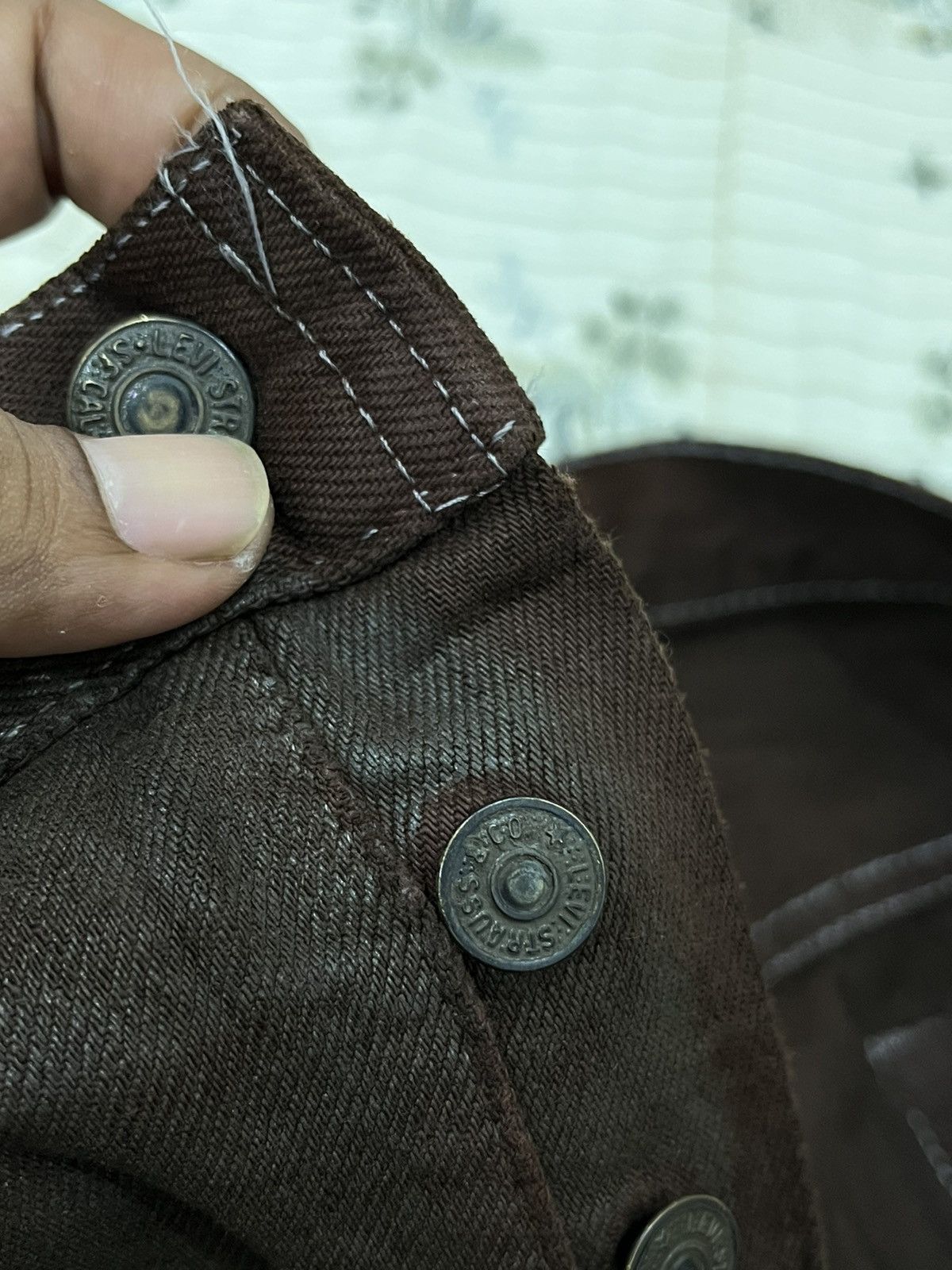 Levi's (Hh). VINTAGE LEVIS 501 WAXED Size US 31 - 18 Thumbnail