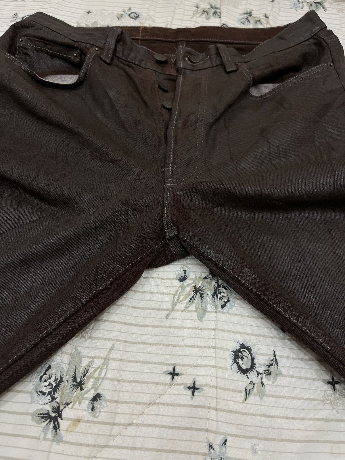 Levi's (Hh). VINTAGE LEVIS 501 WAXED Size US 31 - 16 Thumbnail