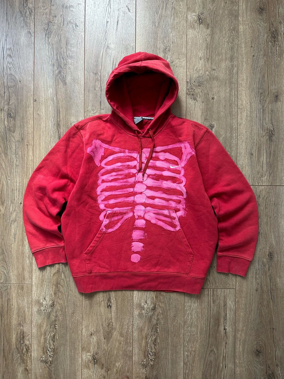 Nike × Vintage Vintage Nike 90s y2k Skeleton Custom Destresed Sweatshirt Size US L / EU 52-54 / 3 - 2 Thumbnail
