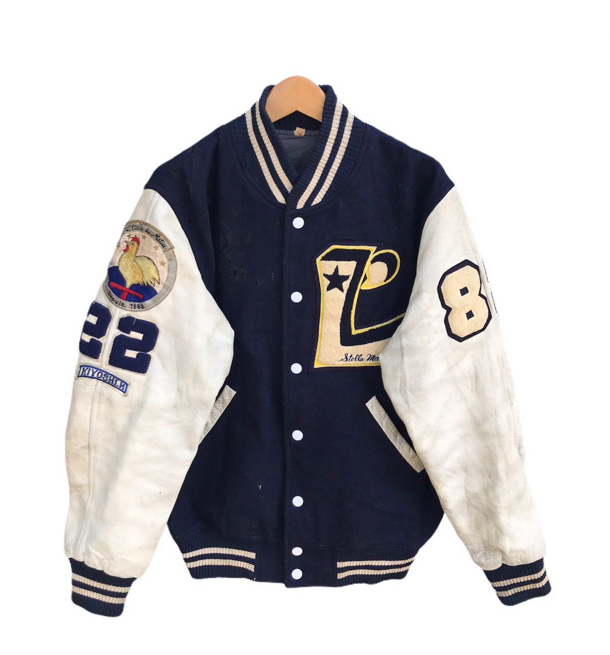 Vintage Baseball distressed Varsity jacket Size US M / EU 48-50 / 2 - 1 Thumbnail