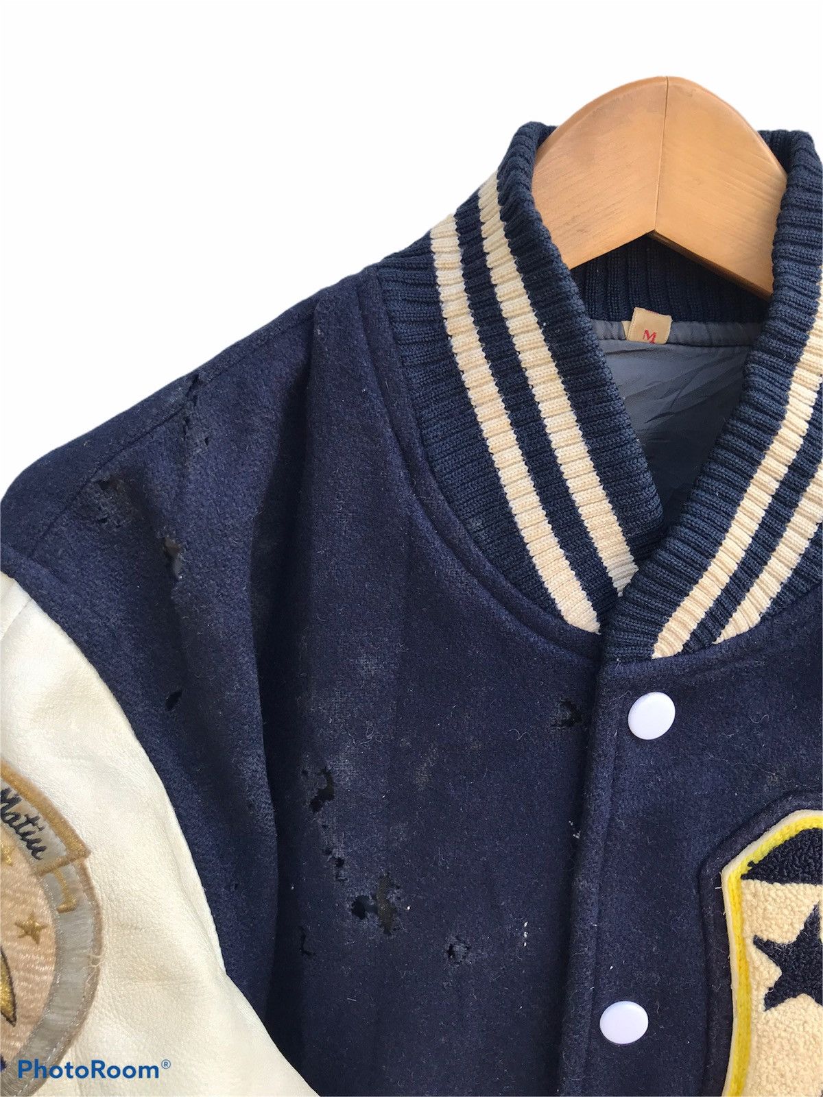 Vintage Baseball distressed Varsity jacket Size US M / EU 48-50 / 2 - 3 Thumbnail