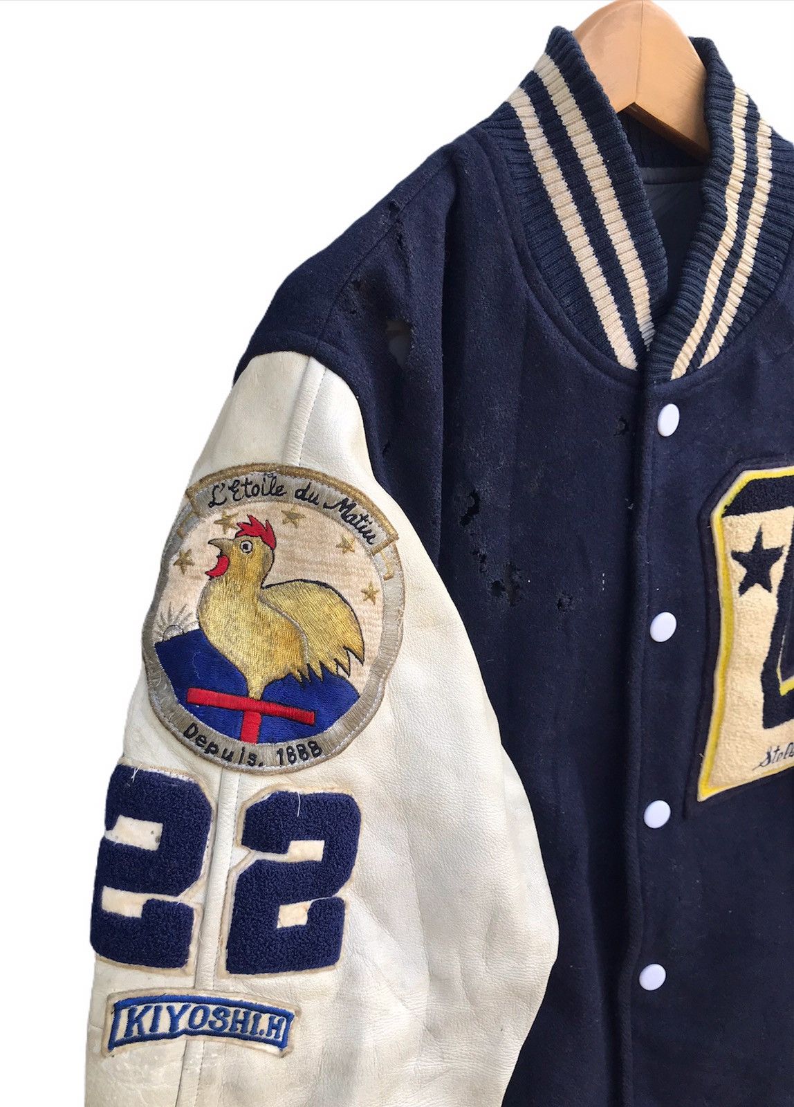 Vintage Baseball distressed Varsity jacket Size US M / EU 48-50 / 2 - 5 Thumbnail