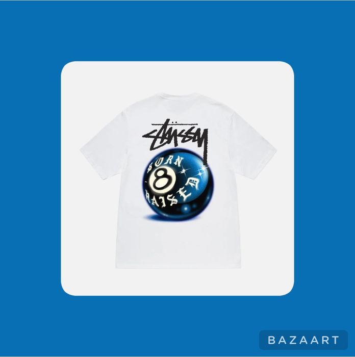 Stussy STUSSY & BORN X RAISED 8 BALL TEE CONFIRMED - Size XXL | Grailed