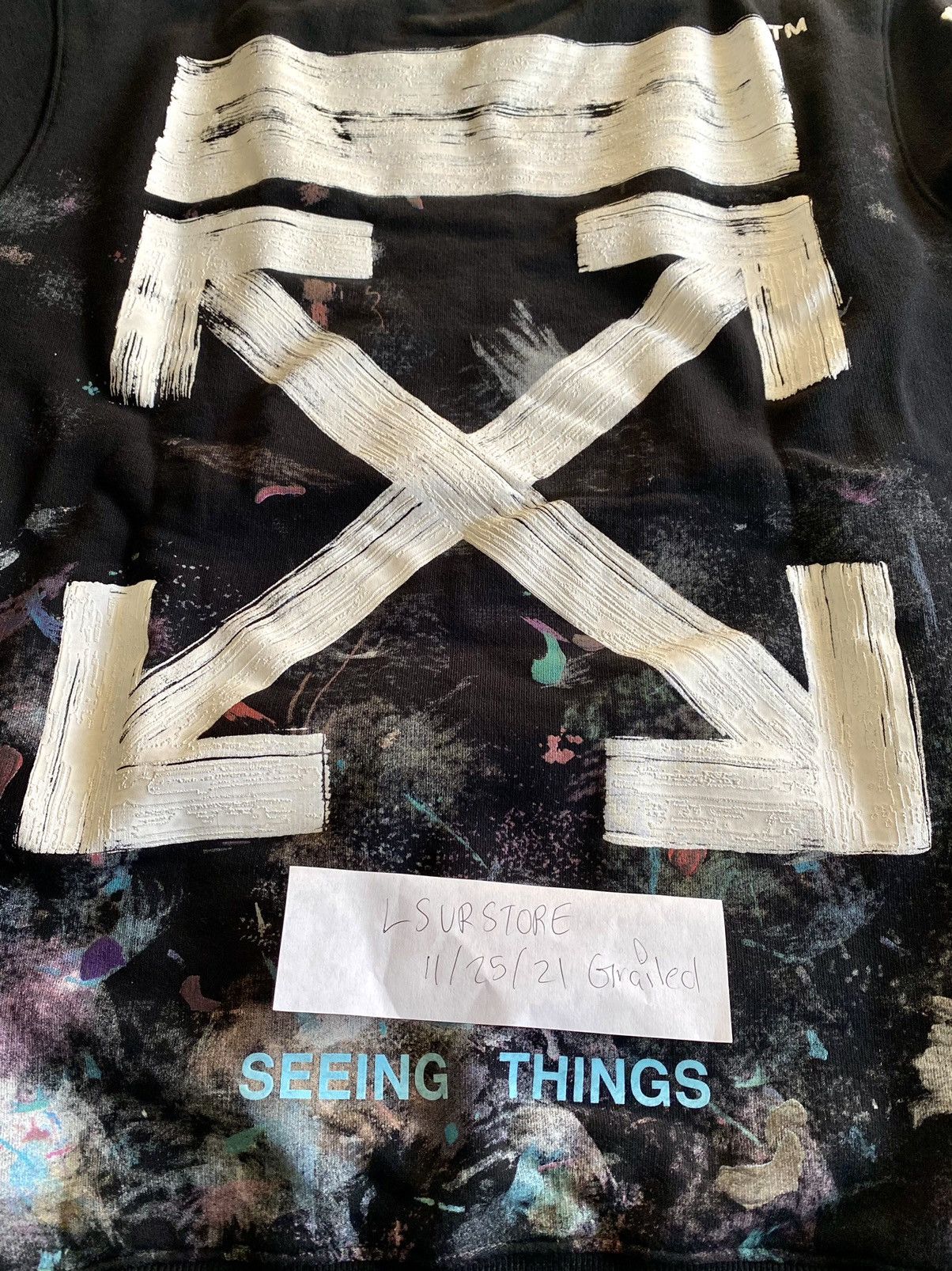 Off-White Off-White Diagonal Galaxy Brushed Crewneck Medium Size US M / EU 48-50 / 2 - 3 Thumbnail
