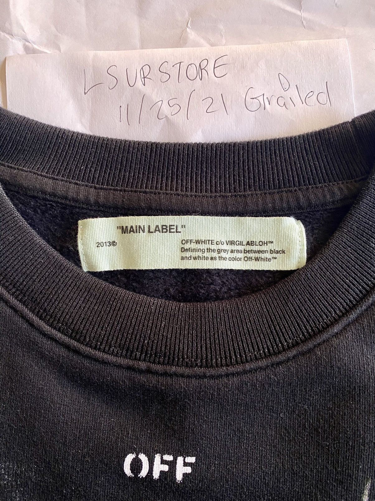 Off-White Off-White Diagonal Galaxy Brushed Crewneck Medium Size US M / EU 48-50 / 2 - 9 Thumbnail