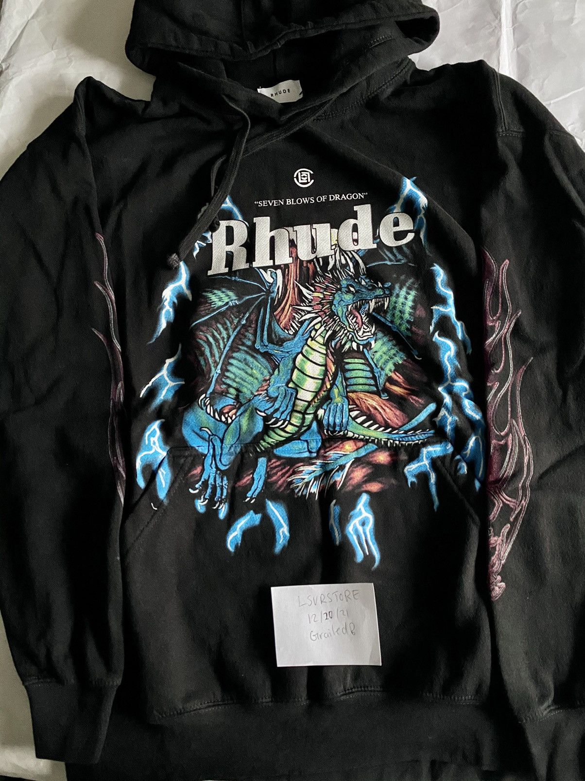 CLOT × Rhude Rhude Clot Green Dragon Hoodie Black L - Rare Size US L / EU 52-54 / 3 - 1 Thumbnail